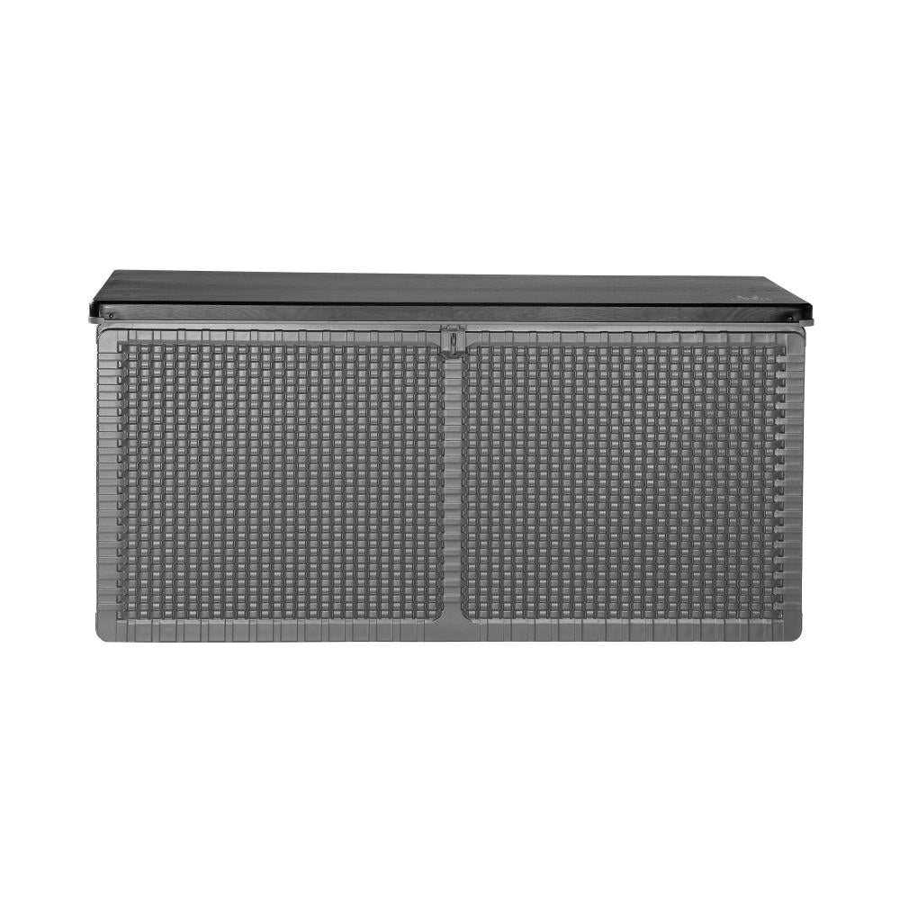 Livsip Outdoor Storage Box Bench 310L Black&Grey-Outdoor Storage Boxes-PEROZ Accessories