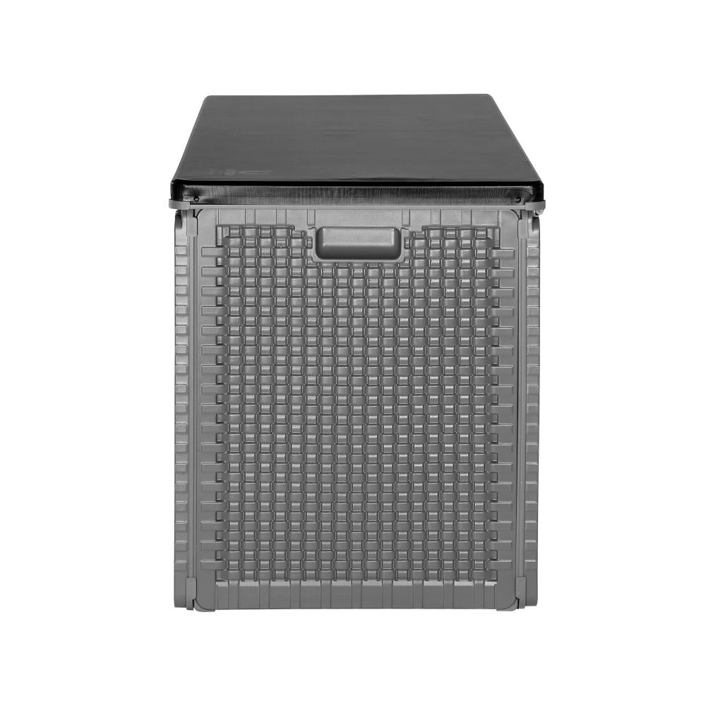 Livsip Outdoor Storage Box Bench 310L Black&Grey-Outdoor Storage Boxes-PEROZ Accessories