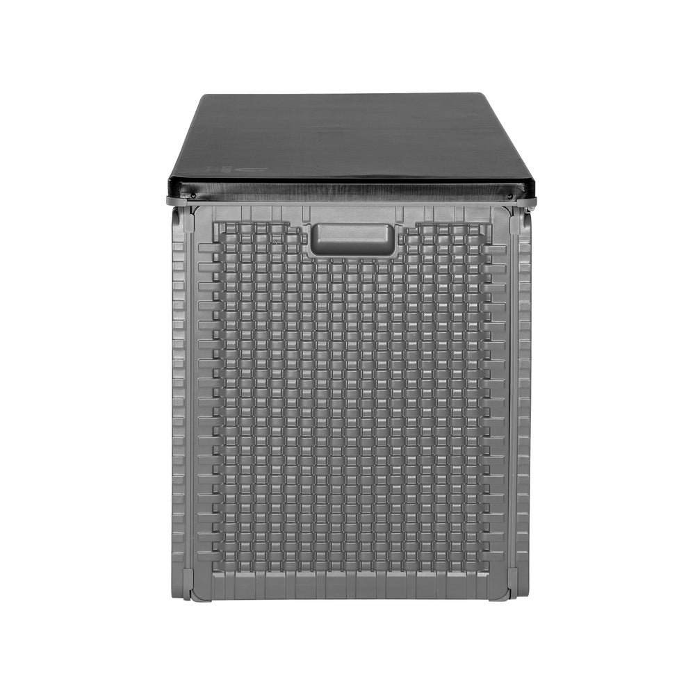 Livsip Outdoor Storage Box Bench 310L Black&Grey-Outdoor Storage Boxes-PEROZ Accessories