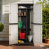 Gardeon Outdoor Storage Cabinet Box 173cm Lockable Cupboard Sheds Adjustable Rattan Beige-Outdoor Storage Cabinets-PEROZ Accessories