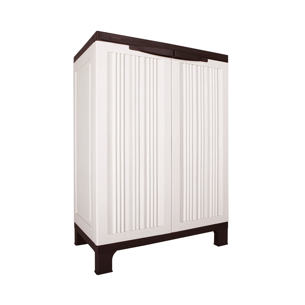 Livsip Garden Shed Outdoor Storage Cabinet with Adjustable Shelf and Lockable Door Beige-Outdoor Storage Cabinets-PEROZ Accessories