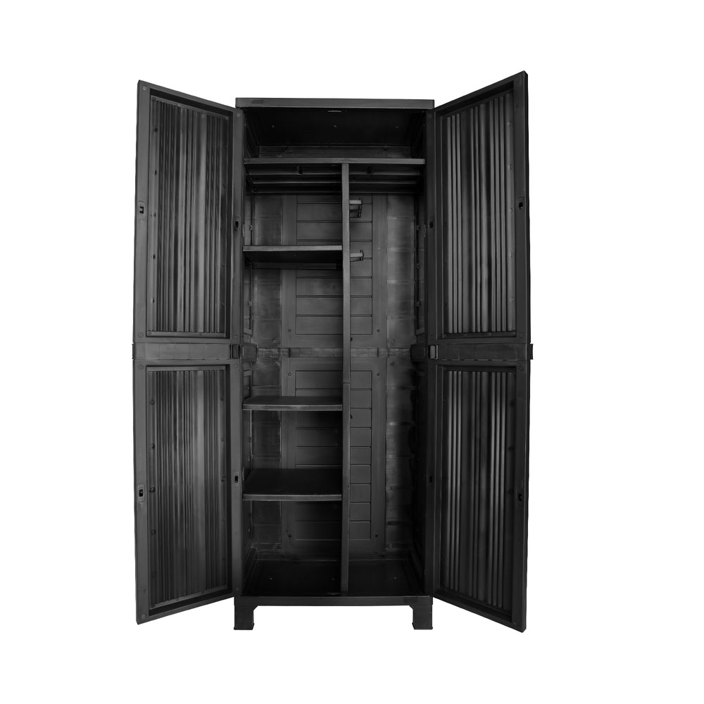 Livsip Outdoor Storage Cabinet Box Cupboard Garage Garden Adjustable Lockable-Outdoor Storage Cabinets-PEROZ Accessories