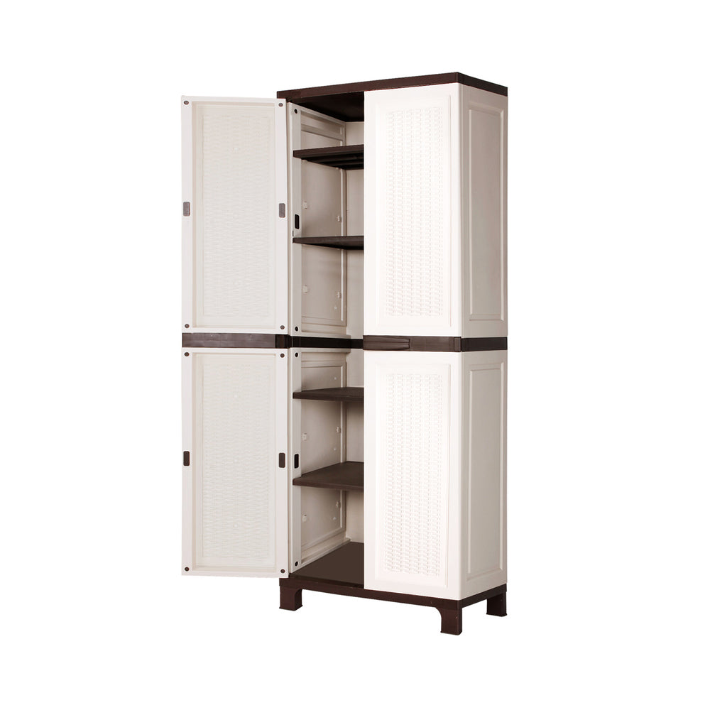 Livsip Outdoor Storage Cabinet Box Garage Cupboard Garden Adjustable Lockable-Outdoor Storage Cabinets-PEROZ Accessories