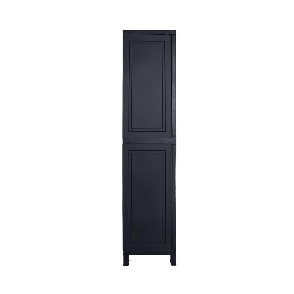 Livsip Outdoor Storage Cabinet Adjustable Tall Black-Outdoor Storage Cabinets-PEROZ Accessories