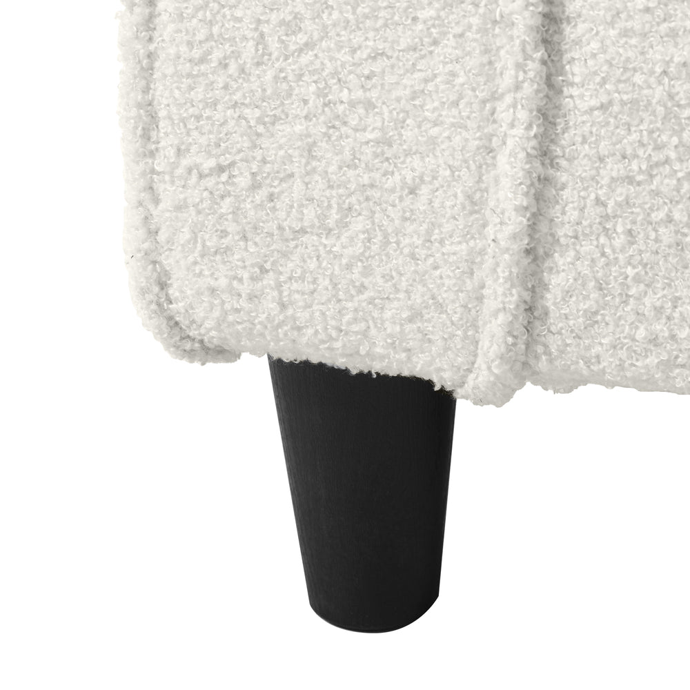 Oikiture Storage Ottoman Blanket Box Sherpa Fabric Arm Foot Stool Couch Large-Ottoman-PEROZ Accessories
