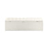 Oikiture Storage Ottoman Blanket Box Foot Stool XL Chest Toy Sherpa Linen White-Ottoman-PEROZ Accessories