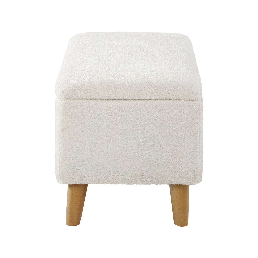 Oikiture Storage Ottoman, 97 x 40 x 40 Footrest Stool Bench Padded Seat Storage Box Home Bedroom Furniture-Ottoman-PEROZ Accessories