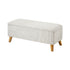 Oikiture Storage Ottoman Blanket Box LARGE Polyester Beige-Ottoman-PEROZ Accessories