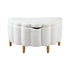 Oikiture Storage Ottoman Scallop Boucle Fleece Foot Stool Seat Chest-Ottoman-PEROZ Accessories
