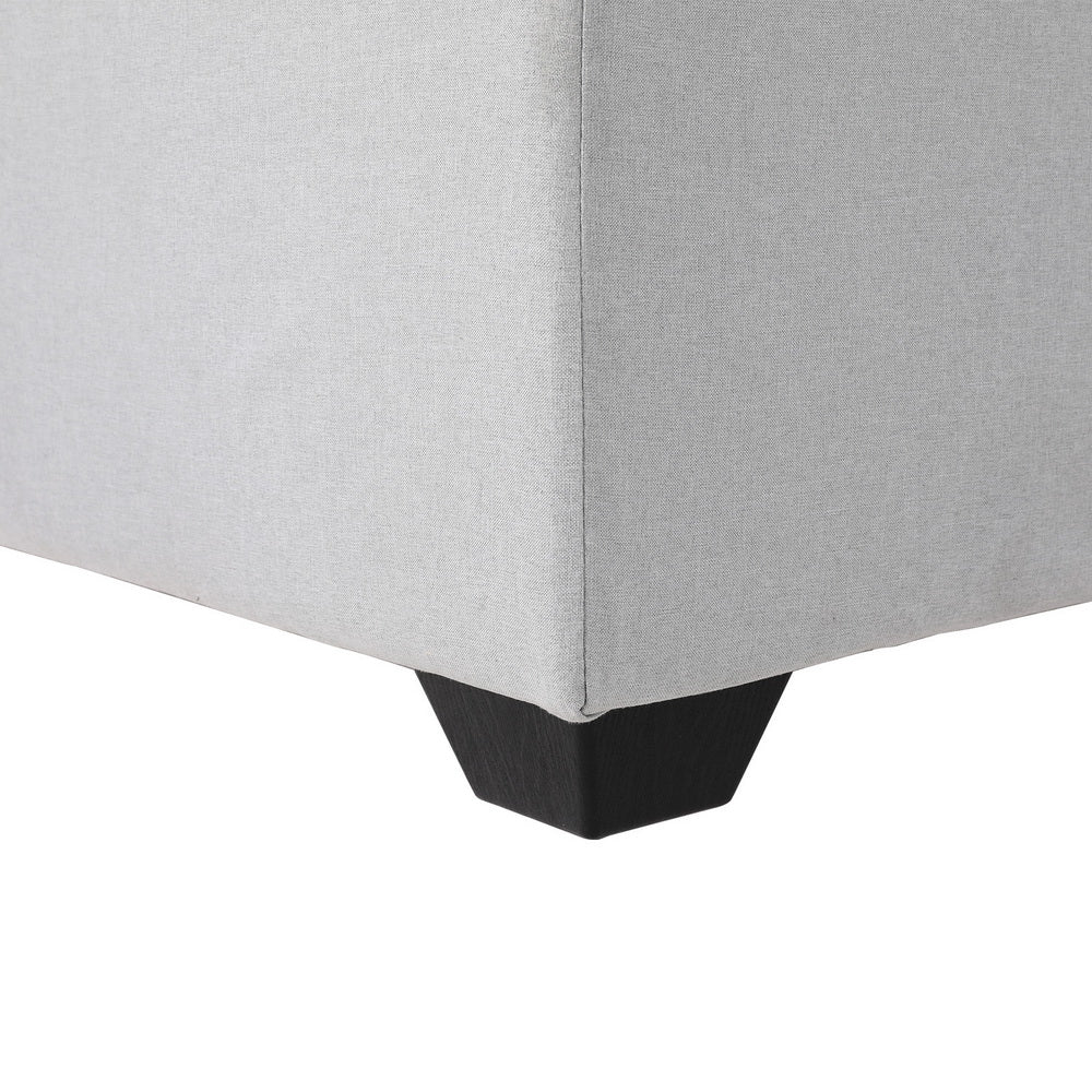 Artiss Ottoman Storage Sofa Bed 112cm Foldable Grey-Furniture > Living Room-PEROZ Accessories