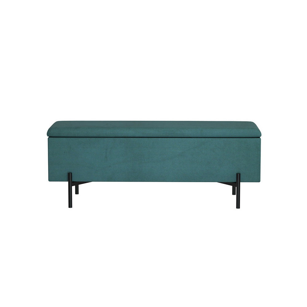 Artiss Storage Ottoman Blanket Box 140cm Velvet Green-Furniture > Living Room > Ottomans & Footstools-PEROZ Accessories