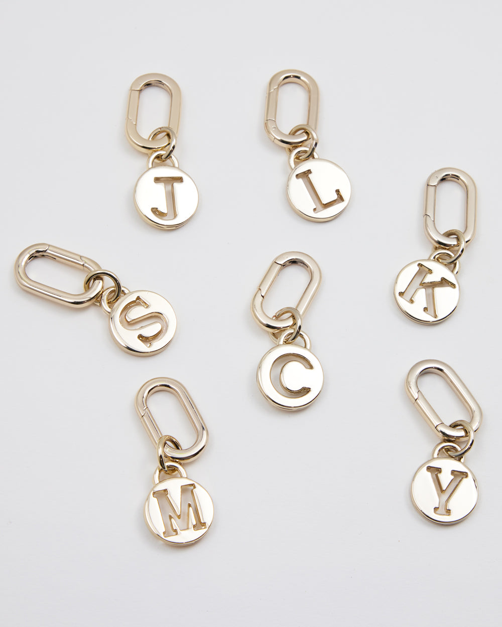 Letter I Charm With Oval Hinge Ring Clip-Accessories-PEROZ Accessories