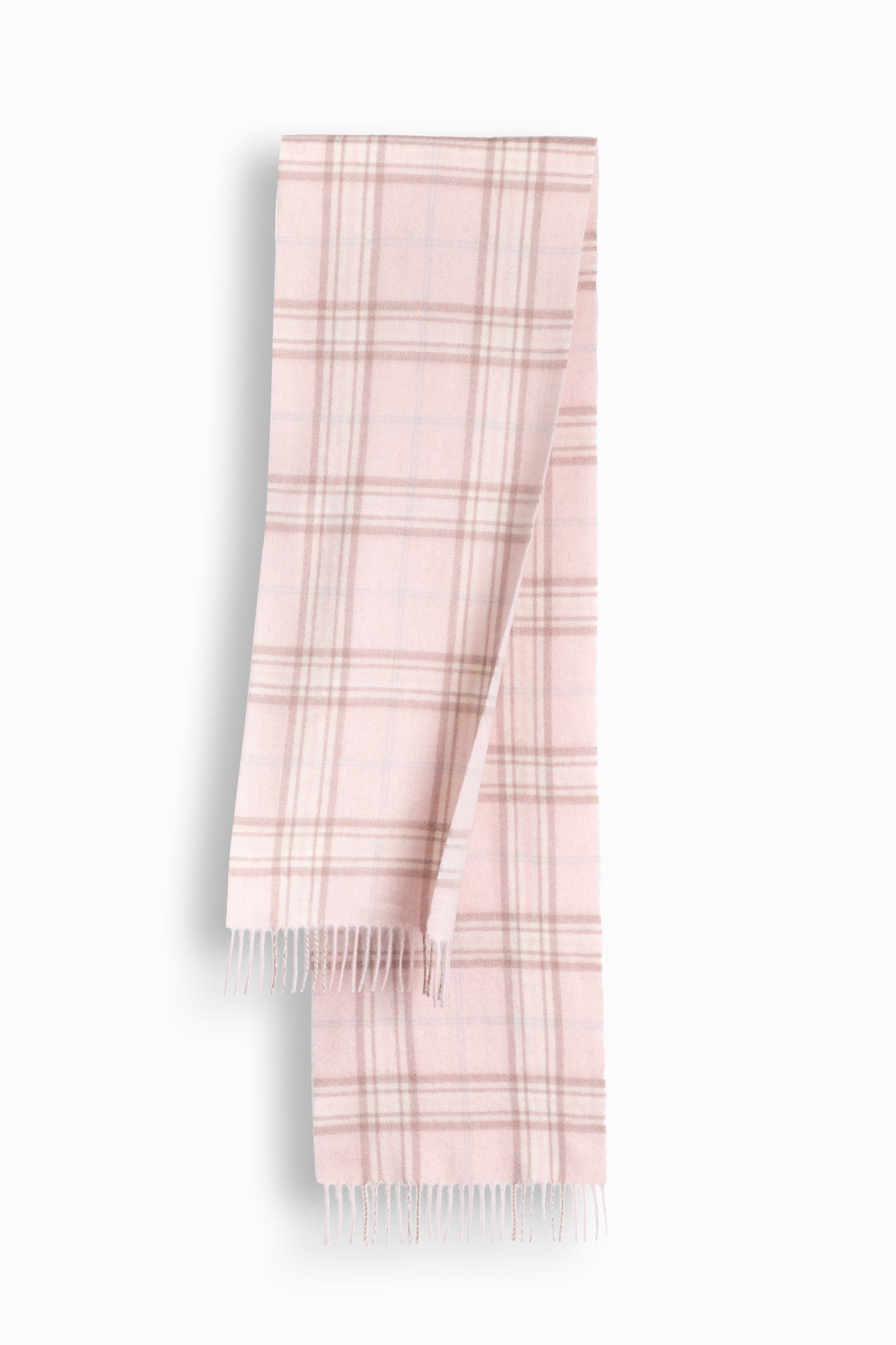 100% Wool Scarf Pink Check-100% Wool Scarf-PEROZ Accessories
