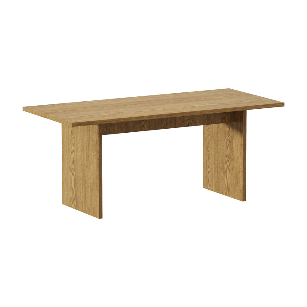 Oikiture 180cm Dining Table Rectangular Timber Natural-Dining Table-PEROZ Accessories