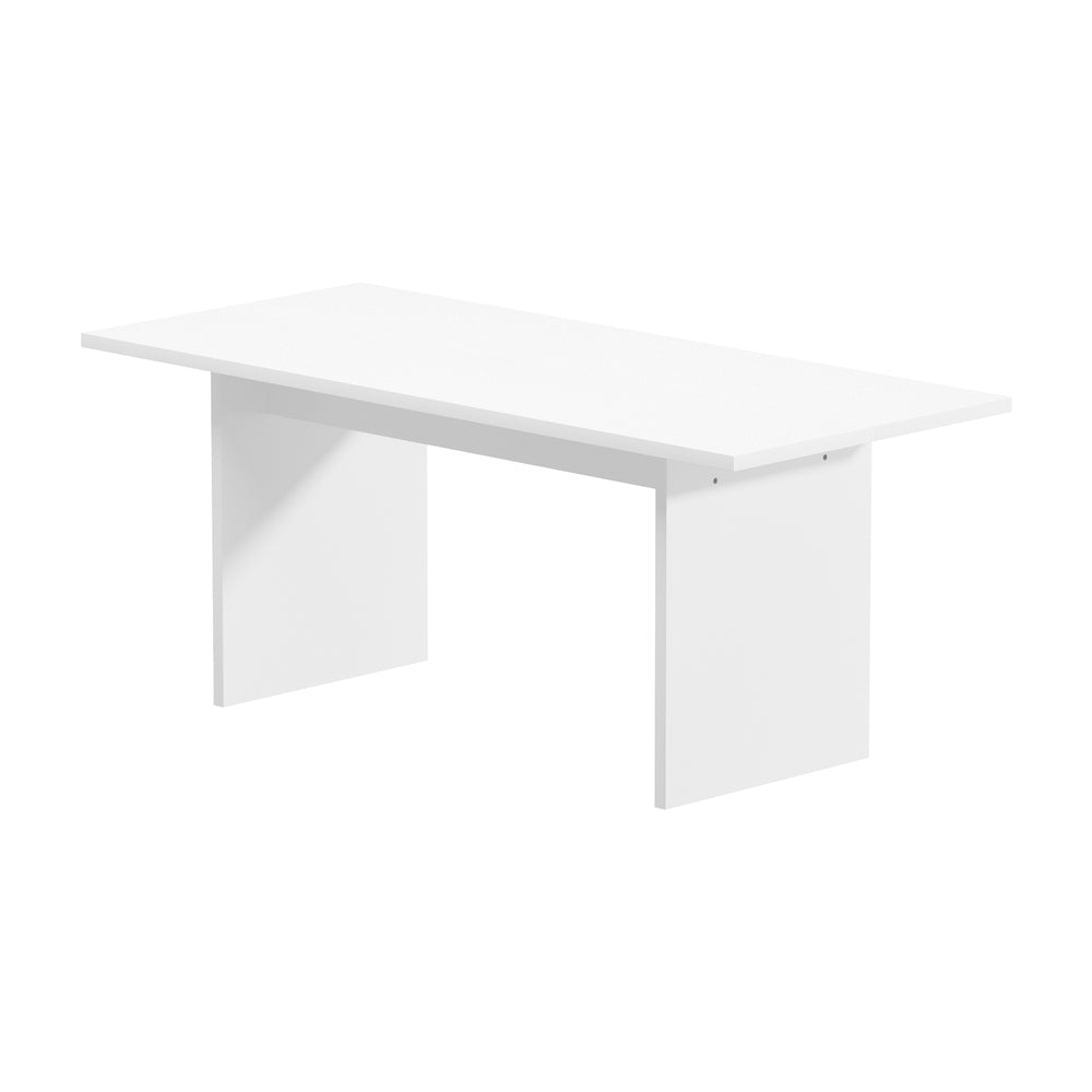 Oikiture 180cm Dining Table Rectangular Timber White-Dining Table-PEROZ Accessories