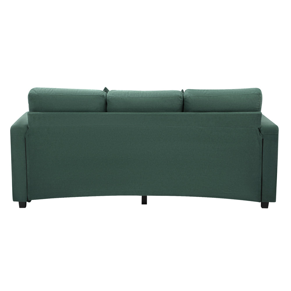 Oikiture 3 Seater Sofa Lounge Set Modular Couch Drawers & Ottoman Velvet Green-Sofa-PEROZ Accessories