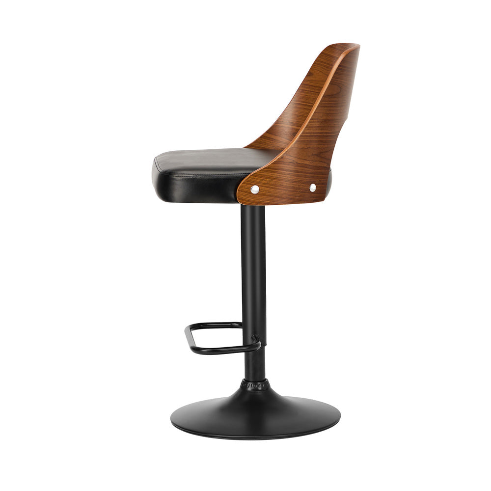 Oikiture 4X Bar Stool Gas Lift Kitchen Swivel Chair Leather LUKA-Bar Stool-PEROZ Accessories