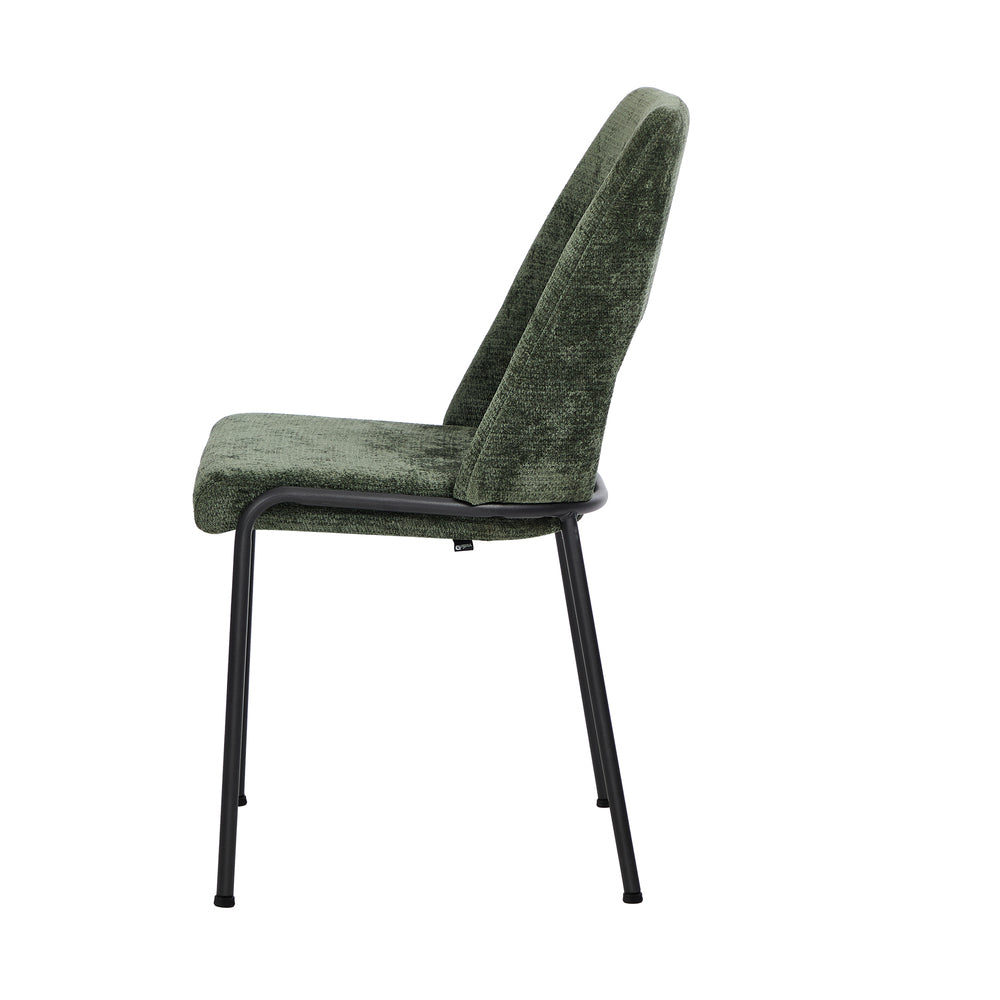 Oikiture 4x Dining Chairs Chenille Fabric Kitchen Side Chair Green-Dining Chair-PEROZ Accessories