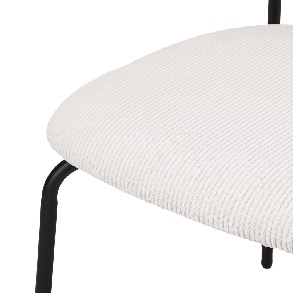 Oikiture 6PCS Dining Chairs Padded Kitchen Chair Corduroy Beige-Dining Chair-PEROZ Accessories