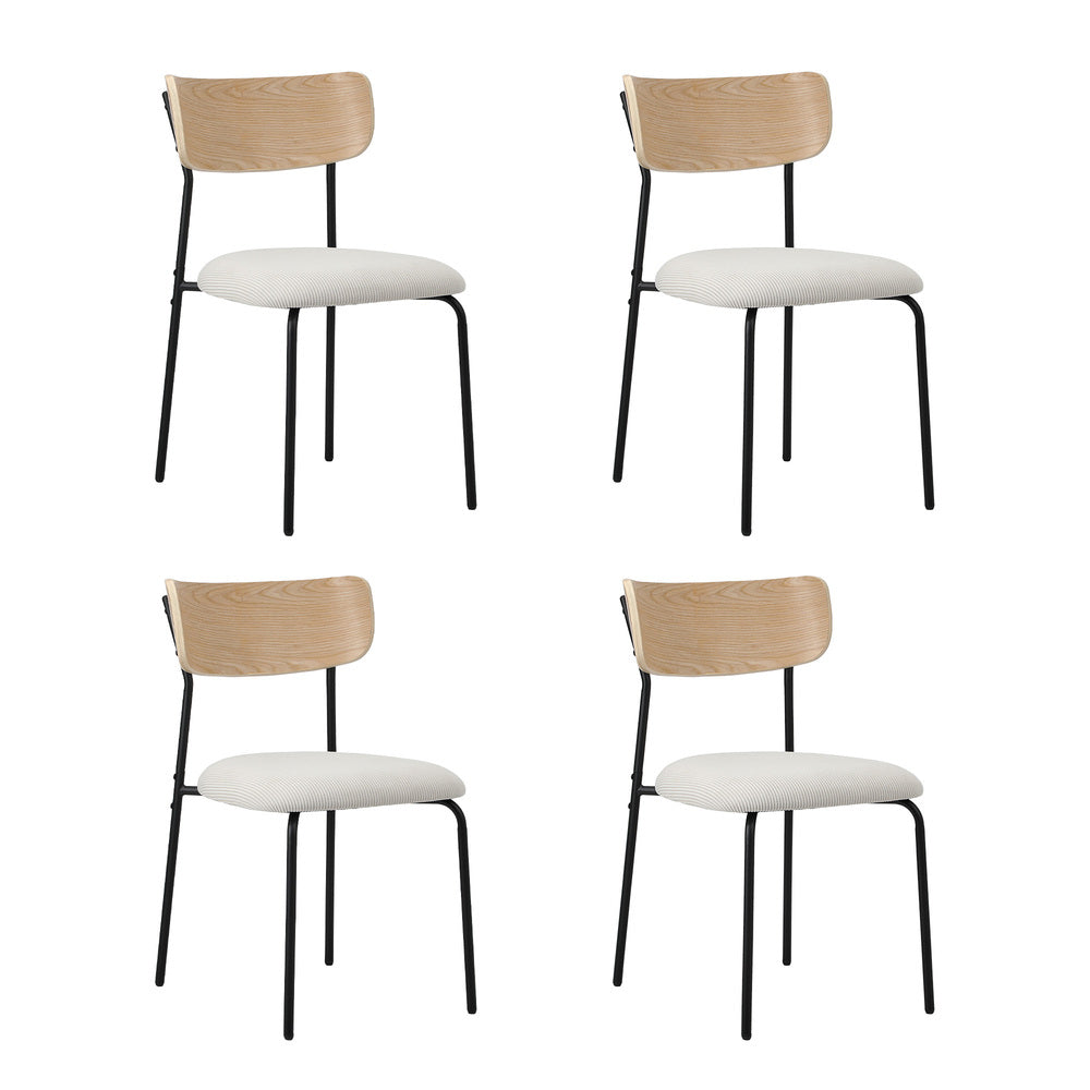 Oikiture 90cm Dining Table and Chairs 4-Seater Kitchen Furniture Set-Dining Set-PEROZ Accessories