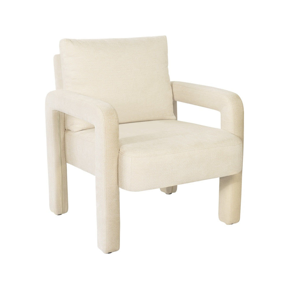 Oikiture Armchair Velvet Chairs 1 Seater Lounge Sofa Chair Beige-Chest of Drawers-PEROZ Accessories