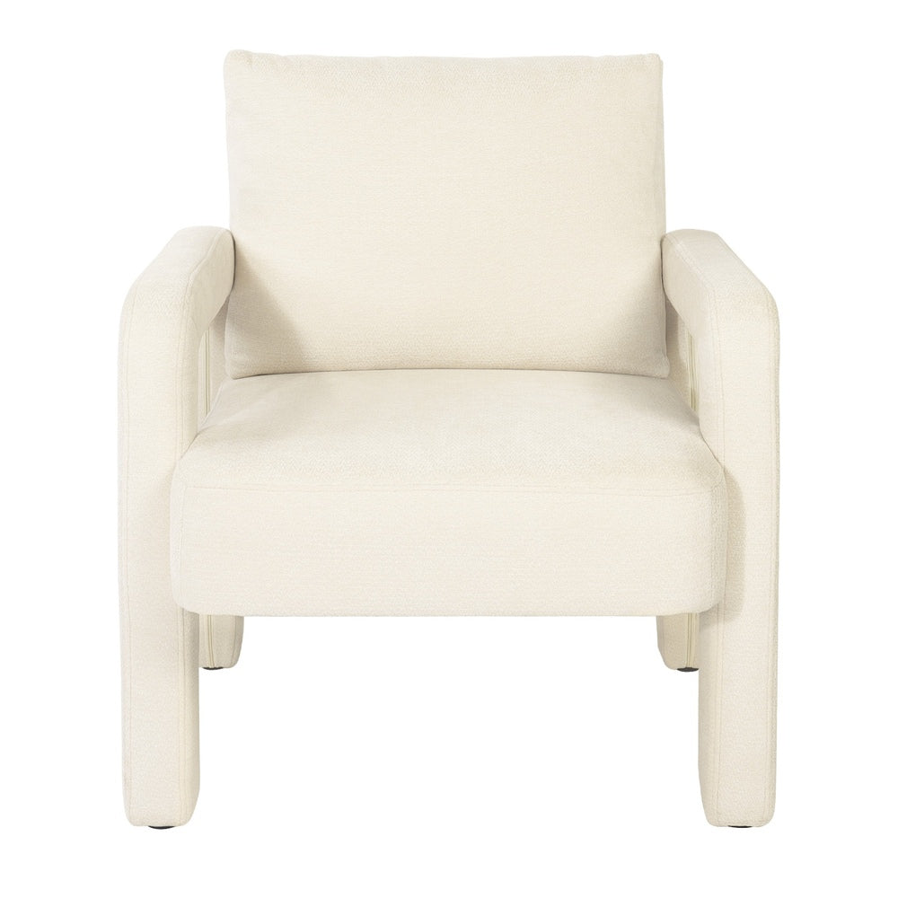Oikiture Armchair Velvet Chairs 1 Seater Lounge Sofa Chair Beige-Chest of Drawers-PEROZ Accessories