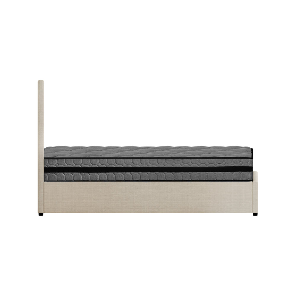 Oikiture Bed Frame With Mattress Set King Single Gas Lift Storage ADI-Bed Frame-PEROZ Accessories