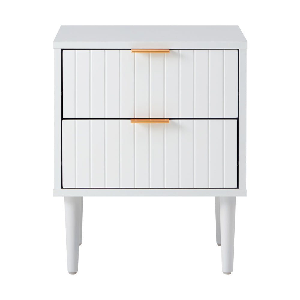 Oikiture Bedside Tables Set of 2 Nightstand White-Bedside Table-PEROZ Accessories
