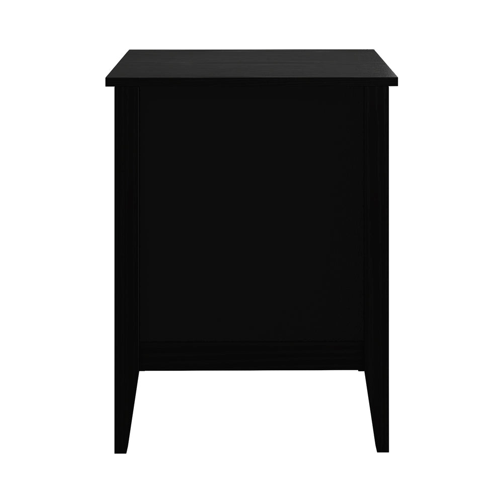 Oikiture Bedside Tables Set of 2 Side End Nightstand Black-Bedside Table-PEROZ Accessories