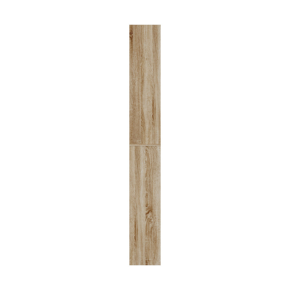 Oikiture Bookshelf Display Shelf CD DVD Storage Media Rack Natural-Display Shelf-PEROZ Accessories