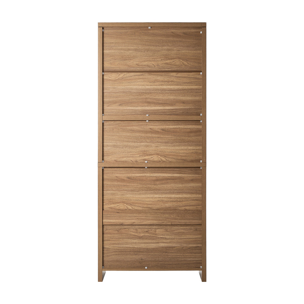 Oikiture Display Shelf Bookcase Adjustable Storage Cabinet 5 Tier-Bookshelf-PEROZ Accessories