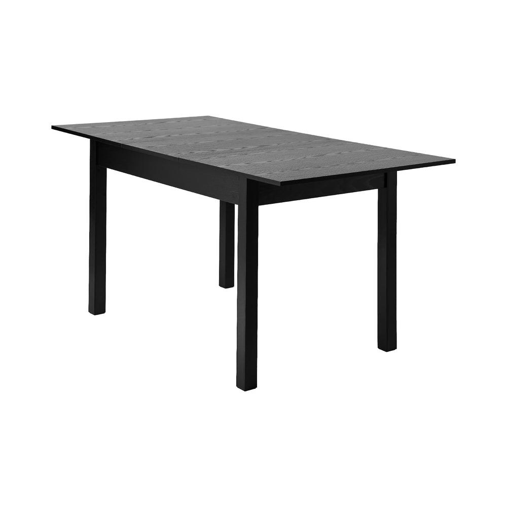 Oikiture Extendable Dining Table 1.2-1.6m Wooden Kitchen Table Black-Dining Table-PEROZ Accessories