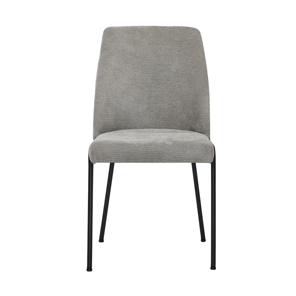 Oikiture Set of 8 Dining Chairs Chenille Fabric Padded Seat Grey-Dining Chair-PEROZ Accessories