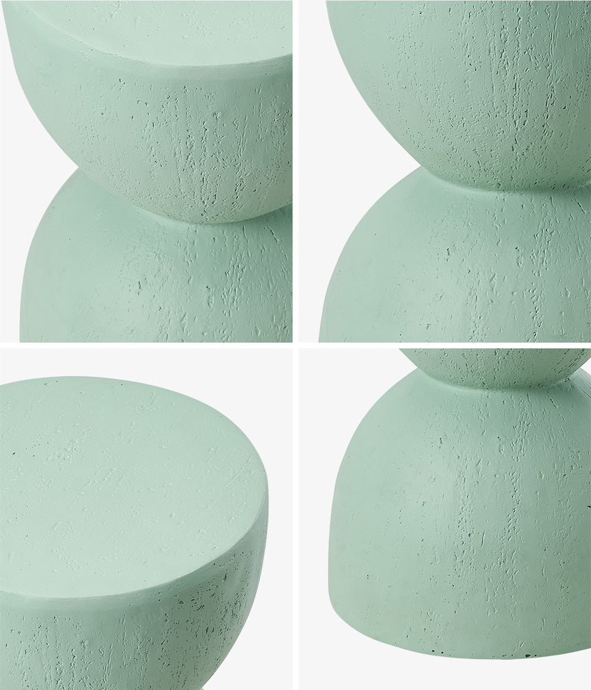 Oikiture Side Table Coffee Tables Stand Stone Green-Side Tables-PEROZ Accessories