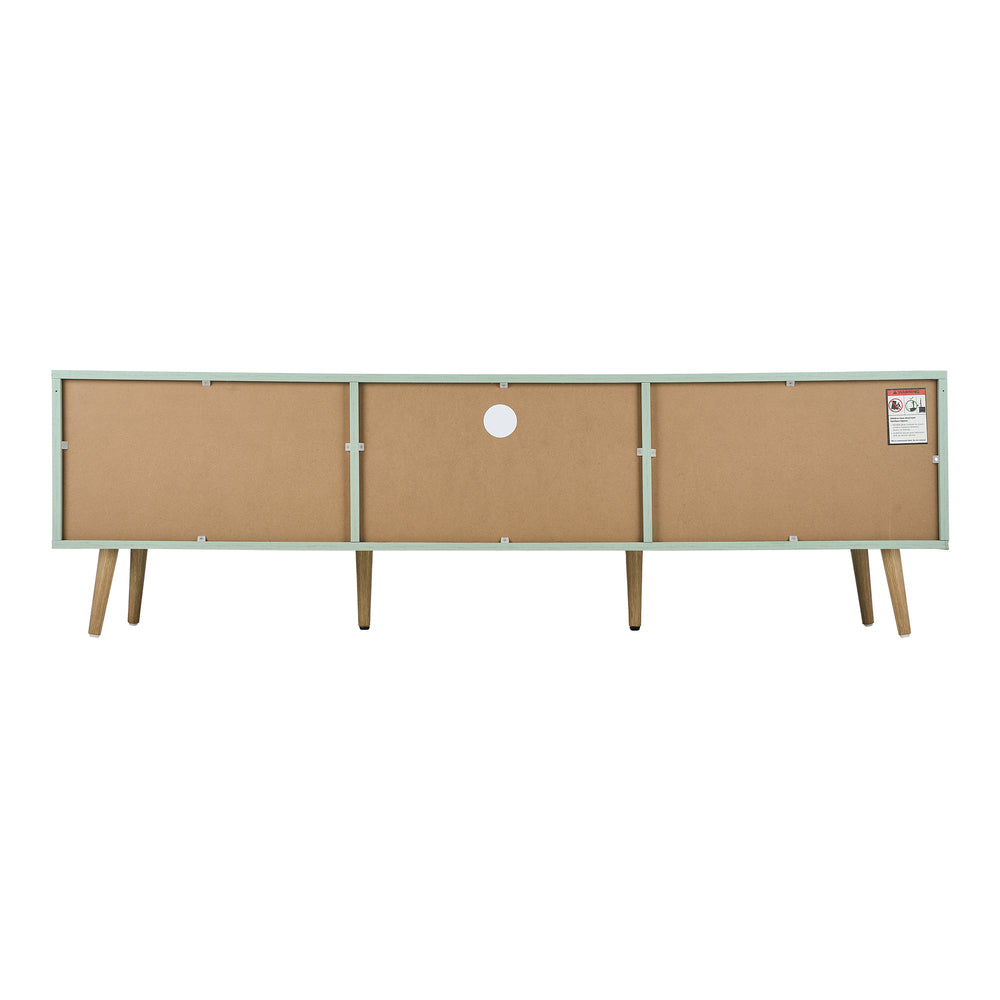 Oikiture TV Cabinet Entertainment Unit Stand 160cm Green-Entertainment Units-PEROZ Accessories