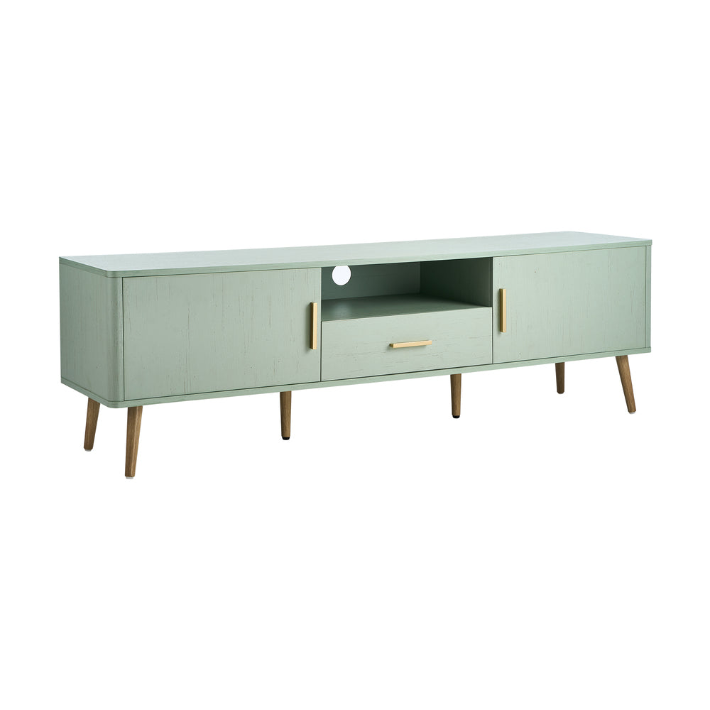 Oikiture TV Cabinet Entertainment Unit Stand 160cm Green-Entertainment Units-PEROZ Accessories