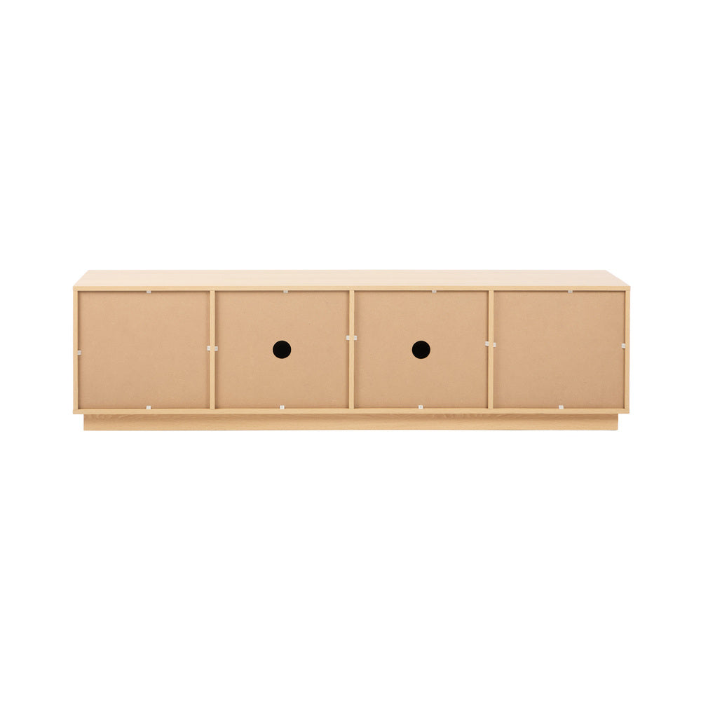 Oikiture TV Cabinet Entertainment Unit Wooden Storage Shelf 180cm-Entertainment Unit-PEROZ Accessories