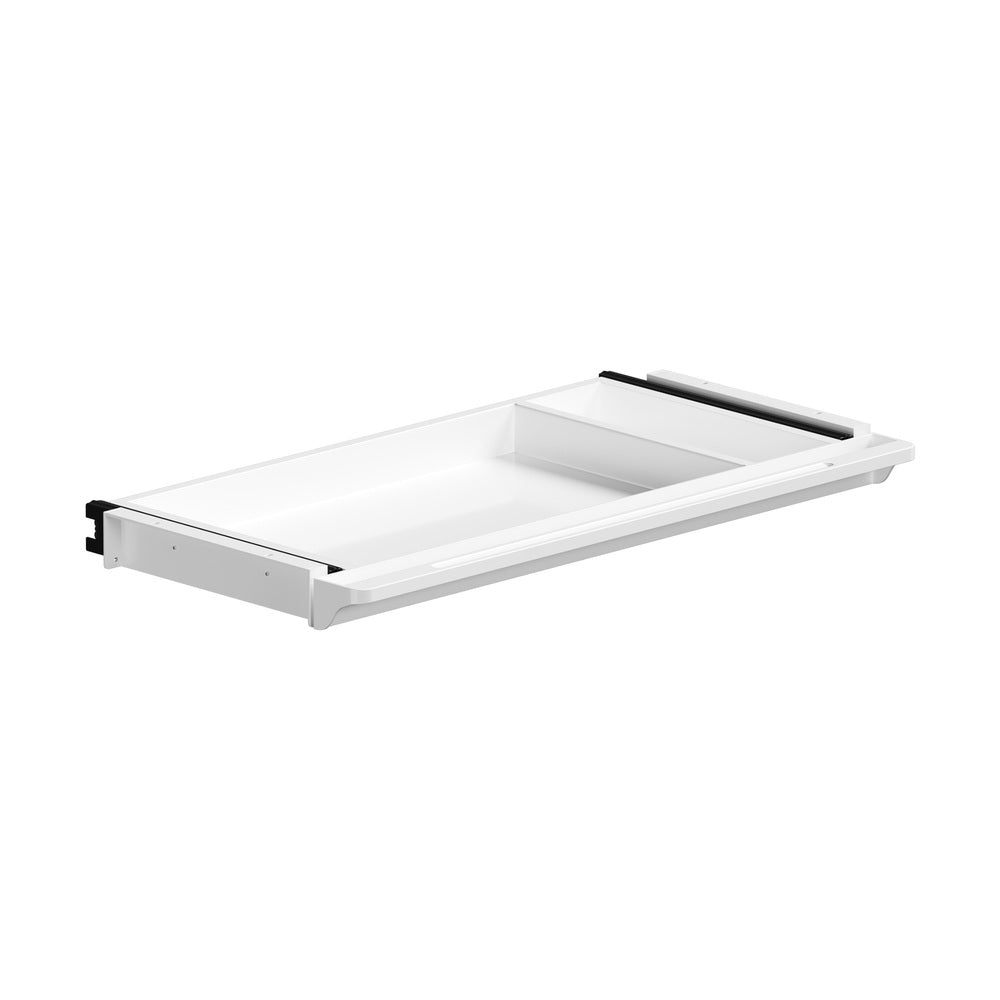 Oikiture Under Desk Drawer Pull-Out Drawer Sliding Tray White-Desk Drawer-PEROZ Accessories