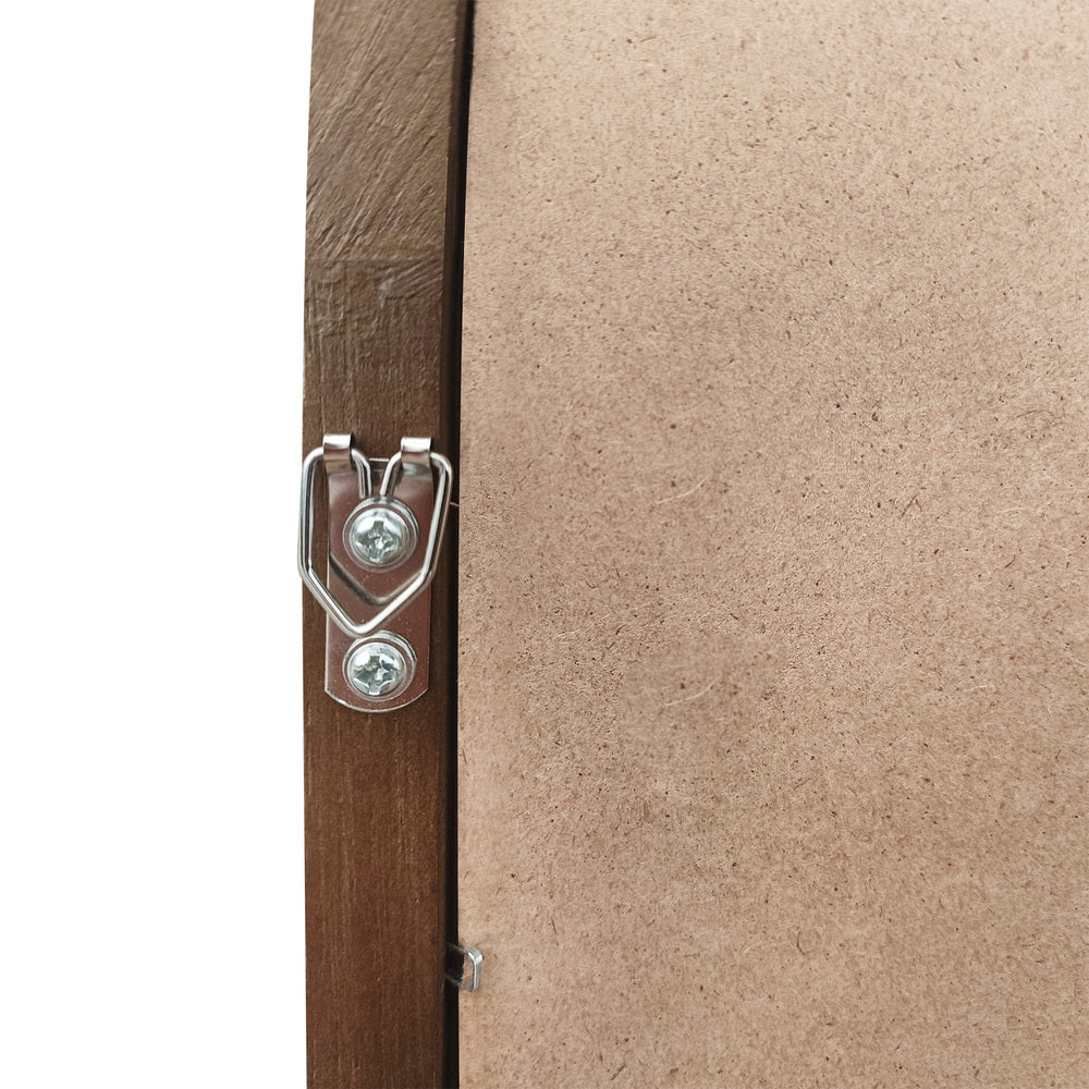 Oikiture Wooden Full Length Mirror 180x70cm Arched Floor Mirrors Brown-Full Length Mirror-PEROZ Accessories