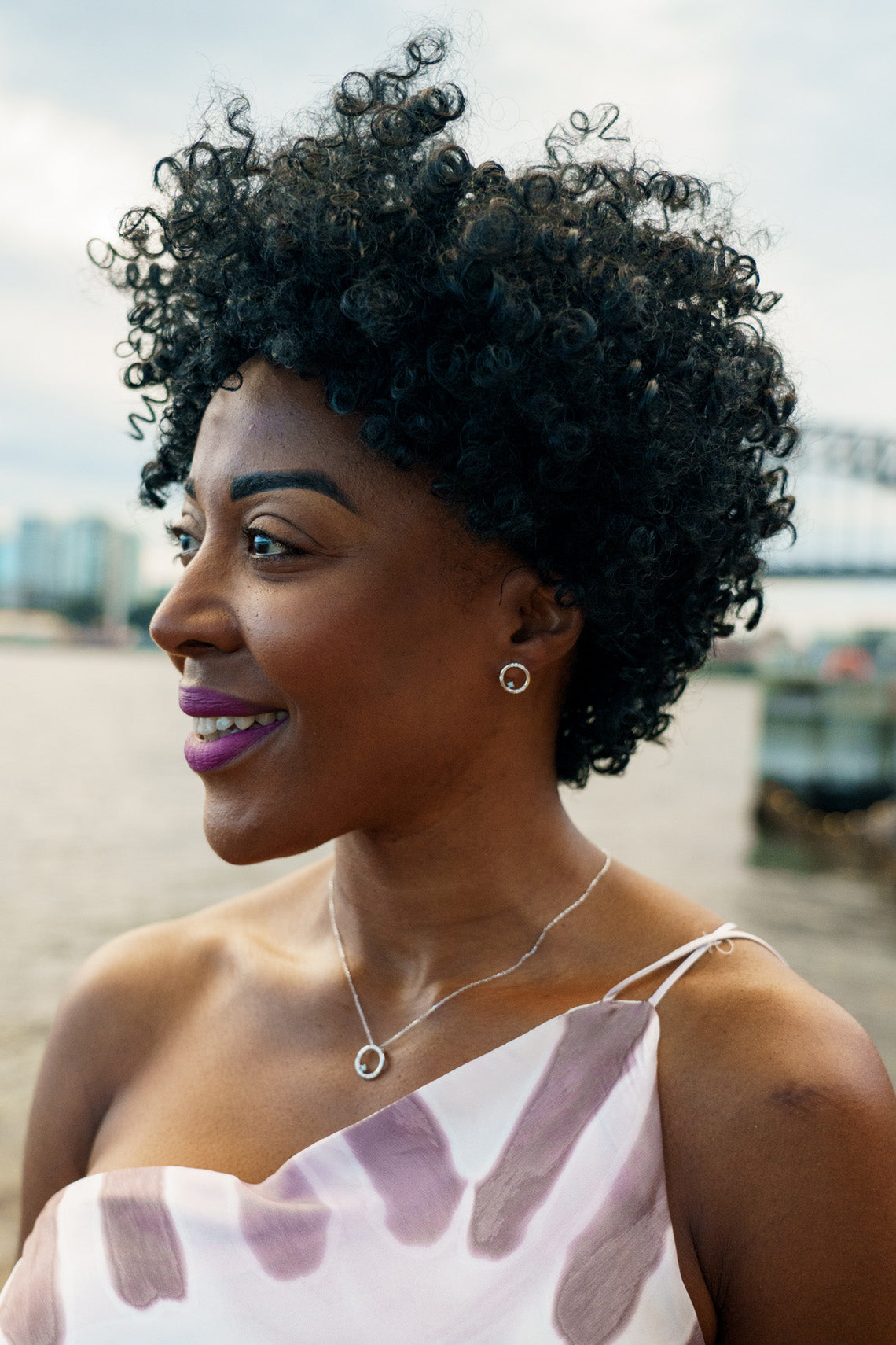 OPAL GLOW BLUE CREATED OPAL CIRCLE EARRINGS SILVER-PEROZ Accessories