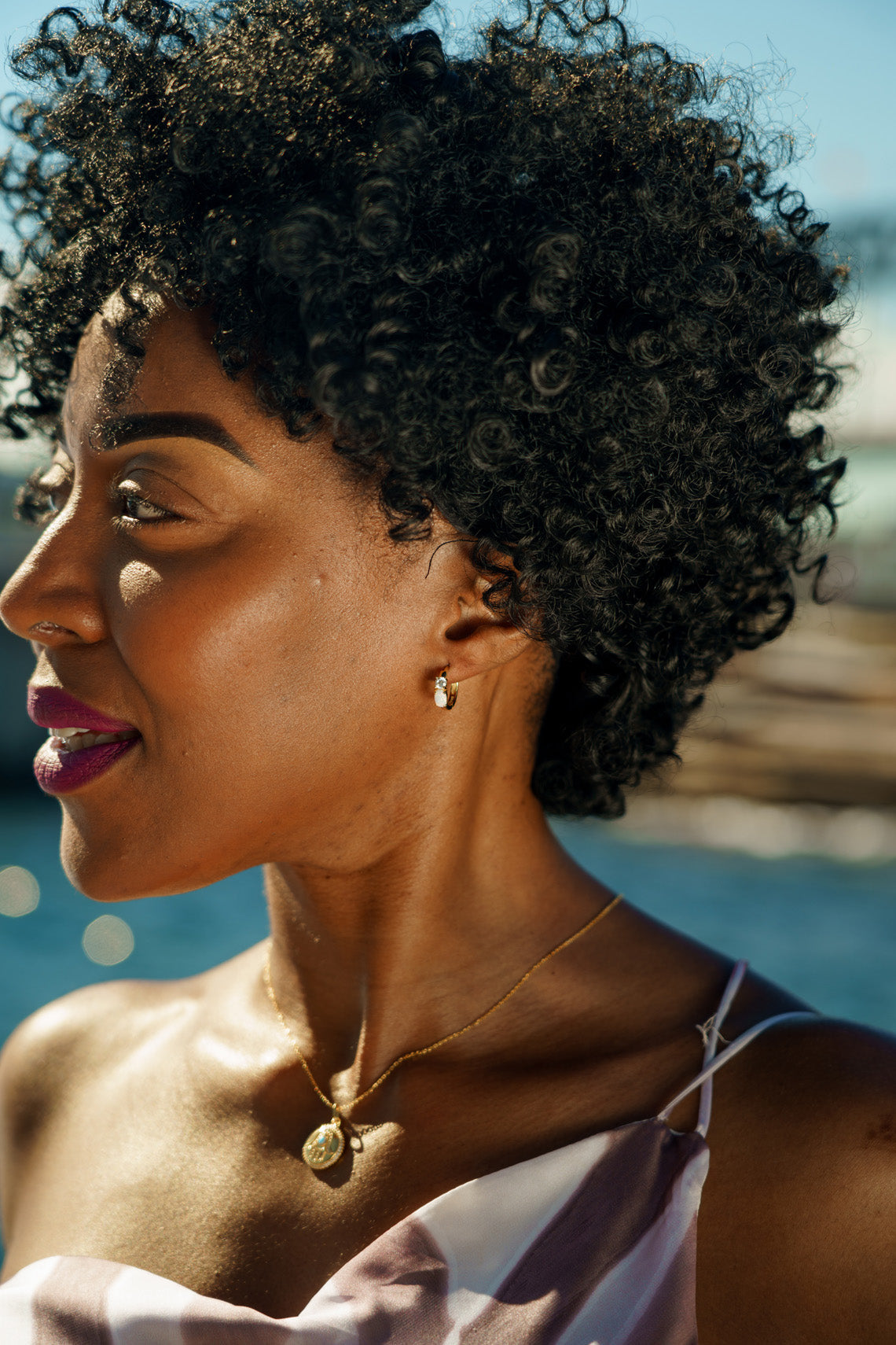 OPAL GLOW WHITE CREATED OPAL HOOP EARRINGS GOLD-PEROZ Accessories