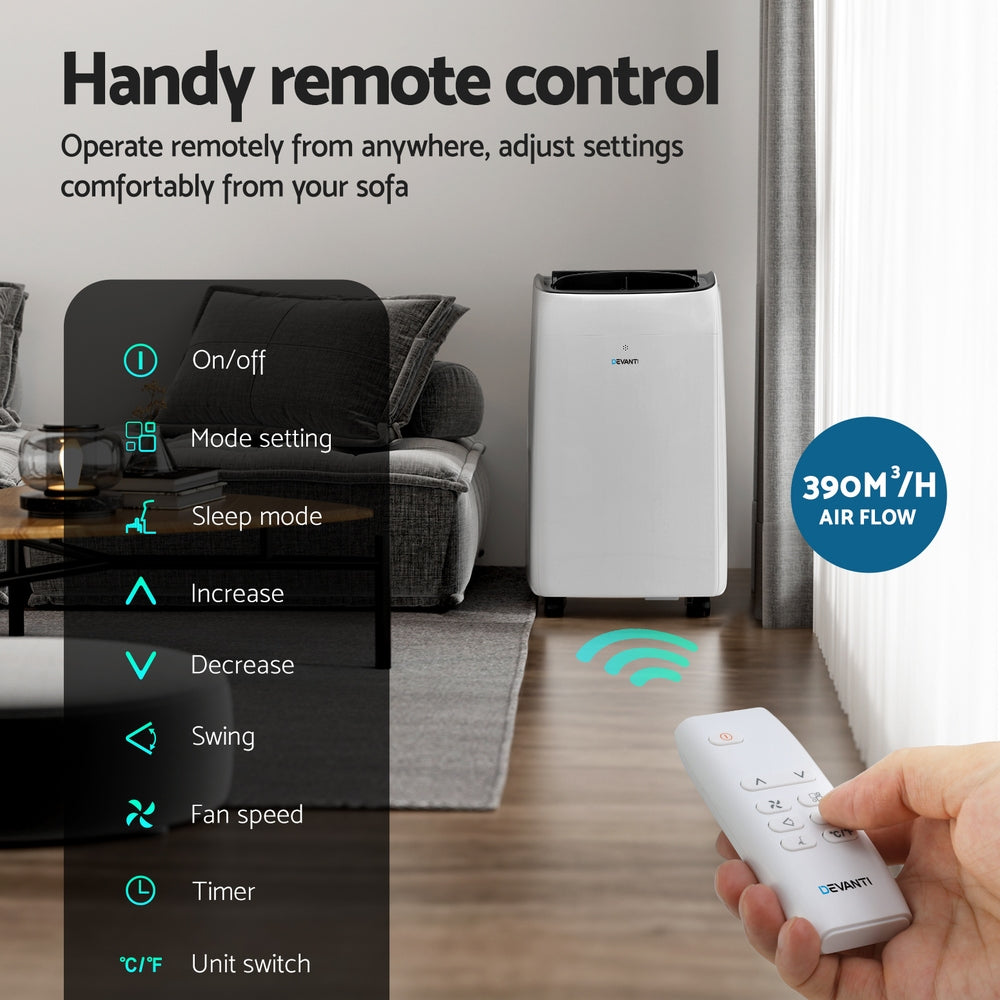 Devanti 12000BTU Portable Air Conditioner-Appliances > Air Conditioners > Air Conditioner Accessories-PEROZ Accessories
