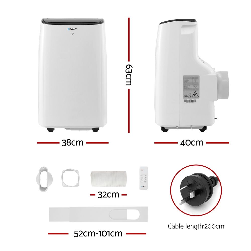 Devanti Portable Air Conditioner WiFi 7000BTU-Appliances > Air Conditioners > Air Conditioner Accessories-PEROZ Accessories