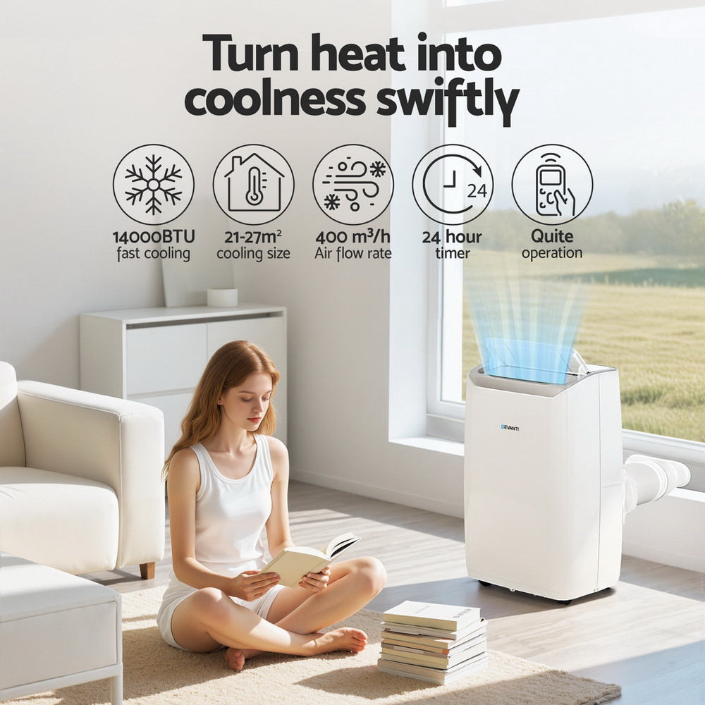 Devanti Portable Air Conditioner Dehumidifier Fan 14000BTU-Appliances > Air Conditioners > Portable Air Conditioners-PEROZ Accessories