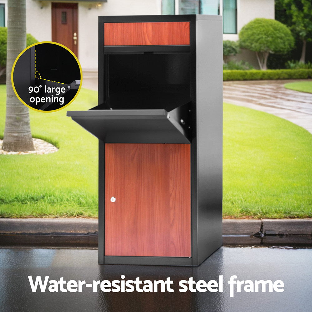 Gardeon Parcel Letterbox Drop Box Package Black-Home & Garden > Storage > Storage Cabinets & Lockers-PEROZ Accessories