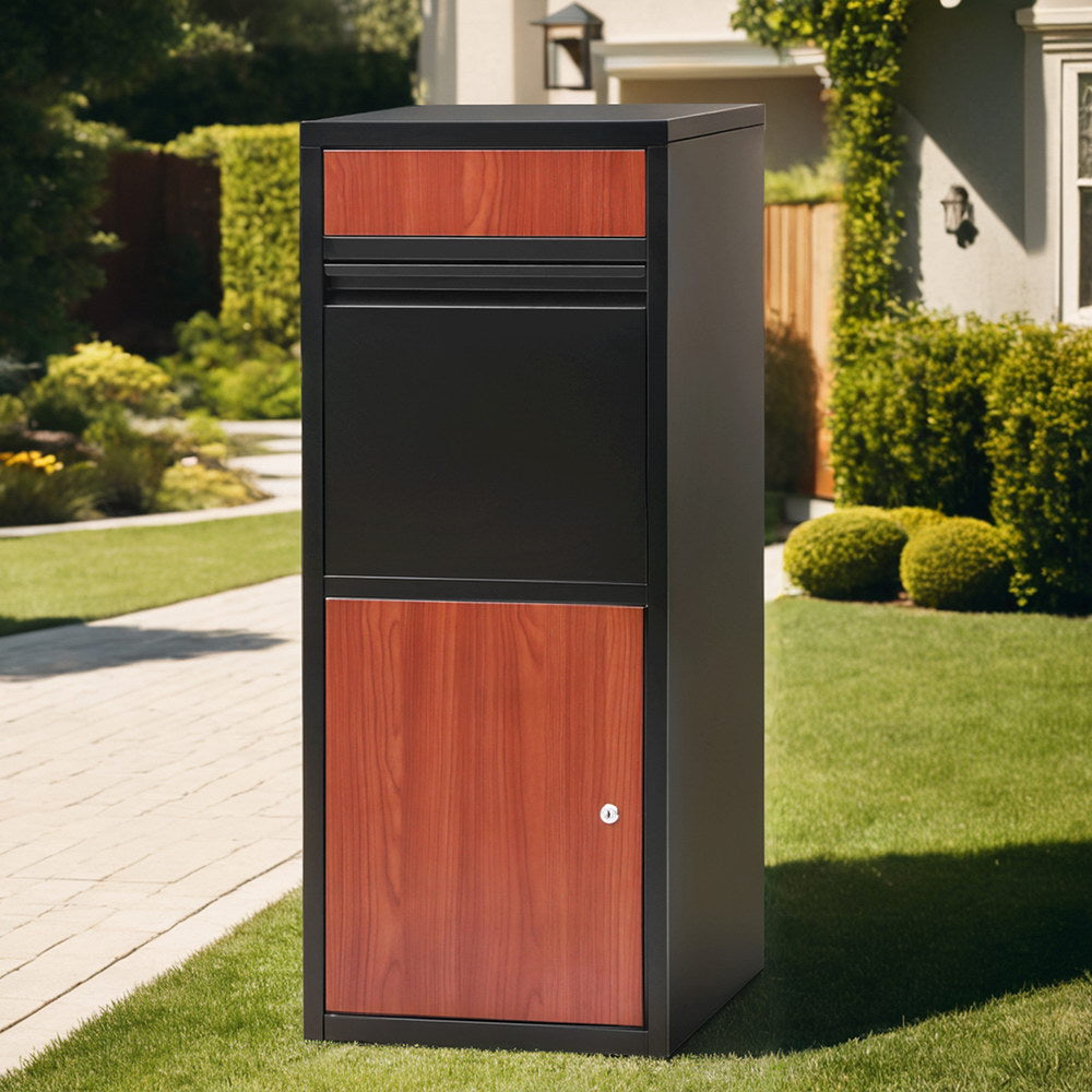 Gardeon Parcel Letterbox Drop Box Package Black-Home & Garden > Storage > Storage Cabinets & Lockers-PEROZ Accessories
