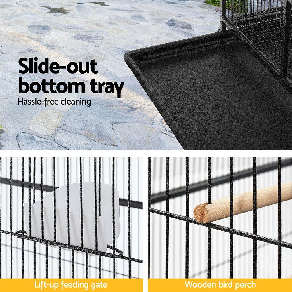 i.Pet Bird Cage Large Cages 160cm Parrot Aviary Stand-Alone Budgie Wheels Castor-Pet Care > Bird > Bird Cages & Stands-PEROZ Accessories