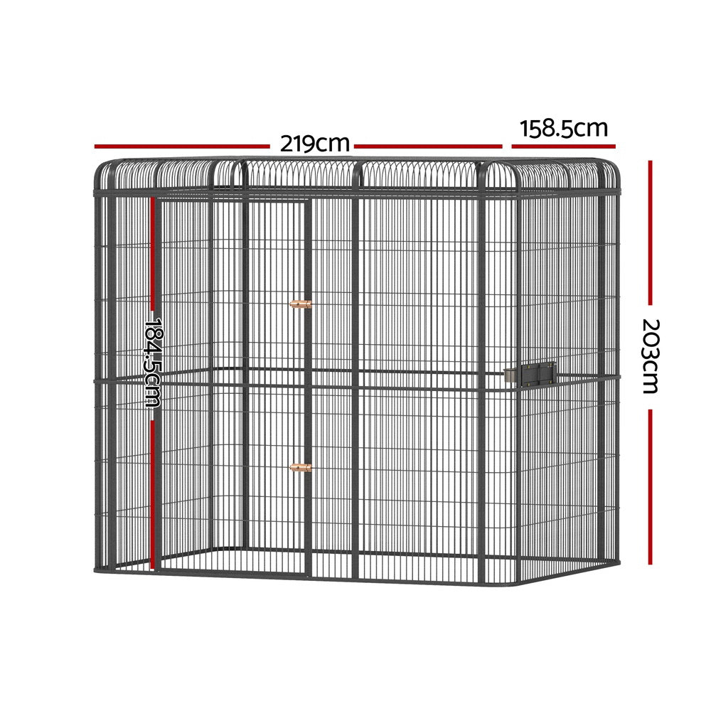 i.Pet Bird Cage Large Walk-in Aviary Budgie Perch Cage Parrot Pet Huge 203cm-Pet Care > Bird > Bird Cages & Stands-PEROZ Accessories