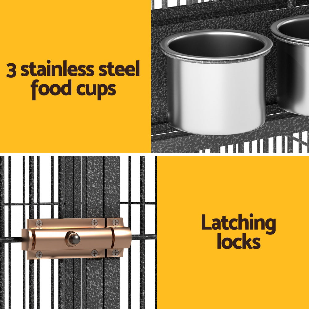 i.Pet Bird Cage Large Walk-in Aviary Budgie Perch Cage Parrot Pet Huge 203cm-Pet Care > Bird > Bird Cages & Stands-PEROZ Accessories