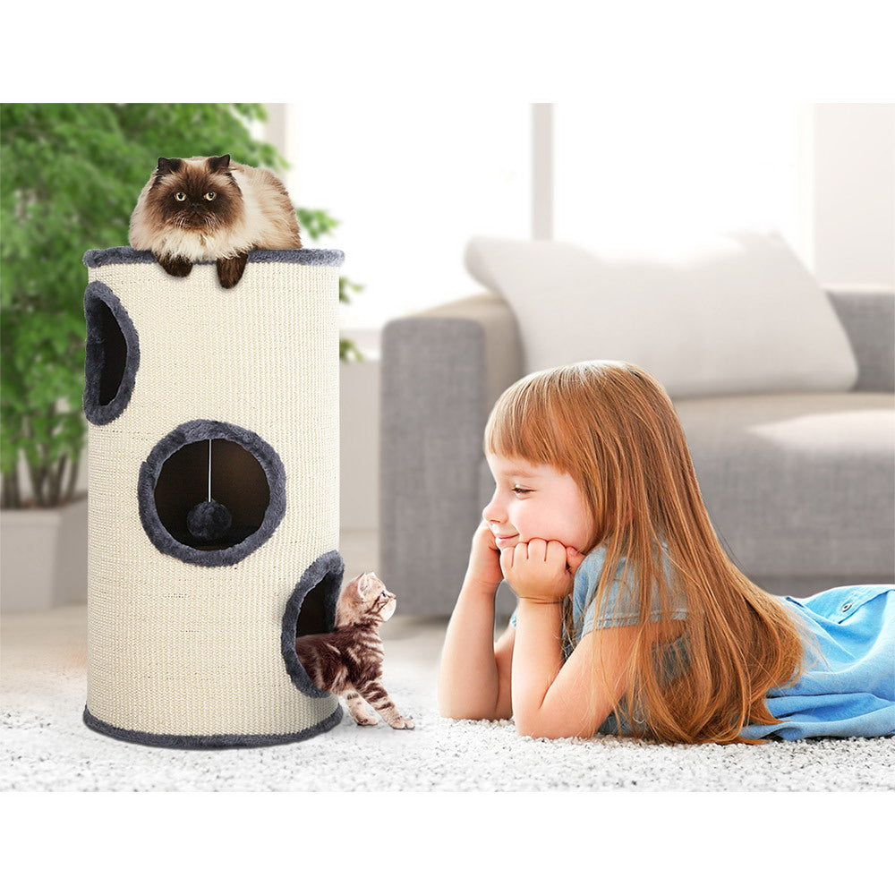 i.Pet Cat Tree 70cm Scratching Post Tower Scratcher Trees Wood Condo House Toys-Cat Trees-PEROZ Accessories